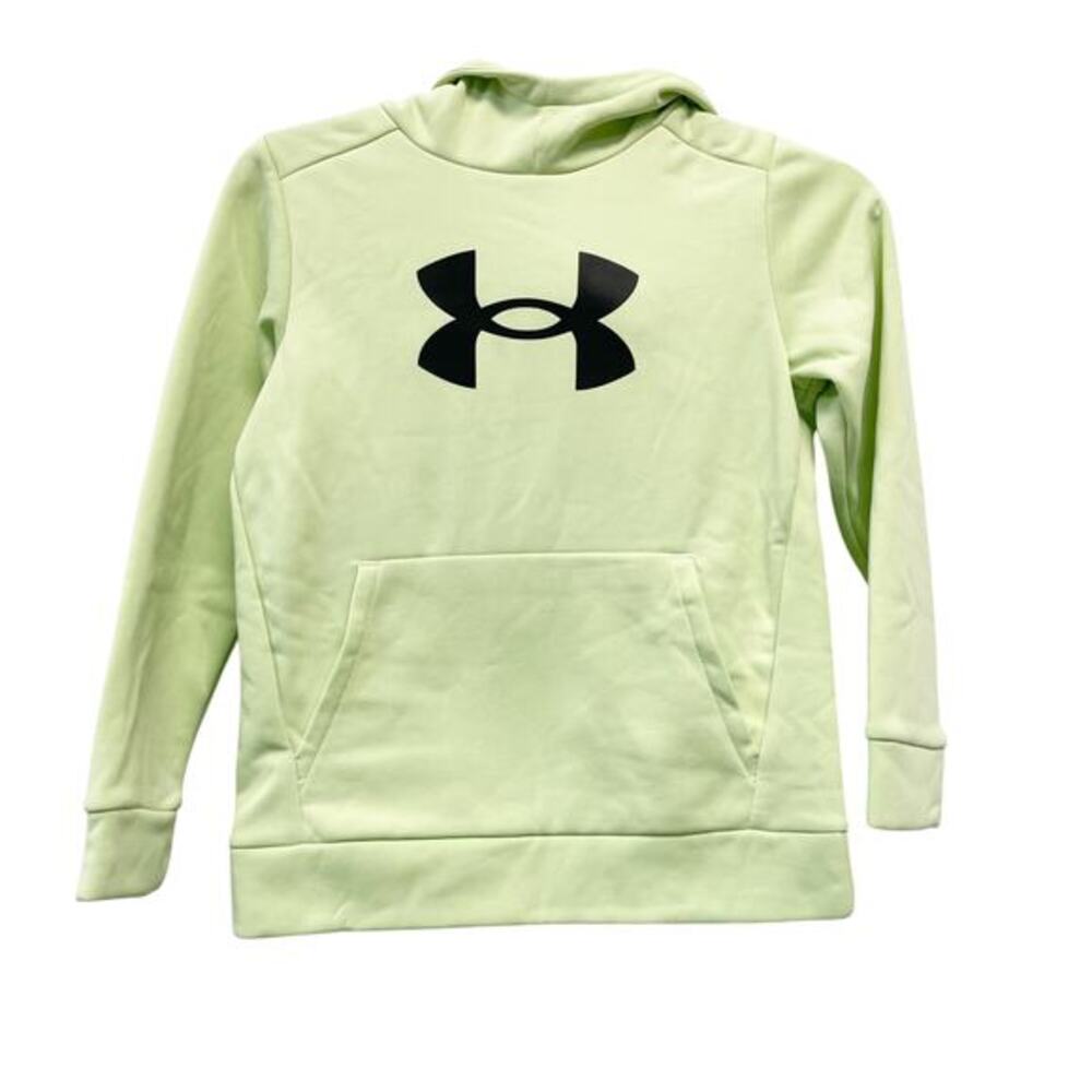Under Armour UA Unisex Youth Fleece Big Logo Long Sleeve Hoodie Green Small